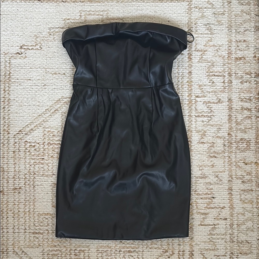 NWT Black Leather Altar’d State Mini Dress